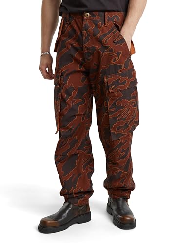 G-Star Herren R-3N Regular Straight Cargohose, Mehrfarben (Rodeo Island camo D25224-D386-G774), 32W / 32L von G-STAR