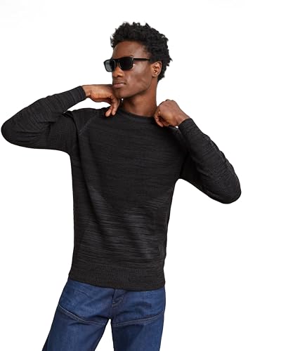 G-Star Herren 3D Biker Knitted Pullover, Mehrfarben (dk Black/Asfalt D25068-C259-7242), XXL von G-STAR