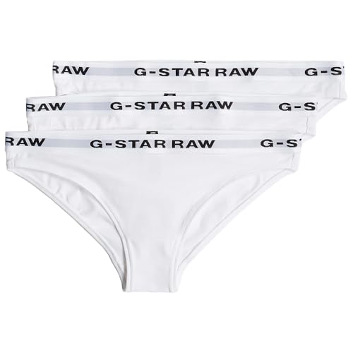 G-Star Damen Slips 3 Pack, Weiß (White/White/White D23775-D516-6008), M von G-STAR