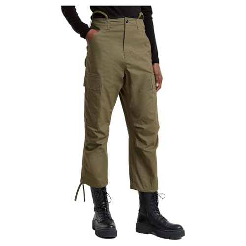 G-Star Damen Cargo Cropped Drawcord Hose, Grün (Shadow Olive D25251-D387-B230), 29 von G-STAR