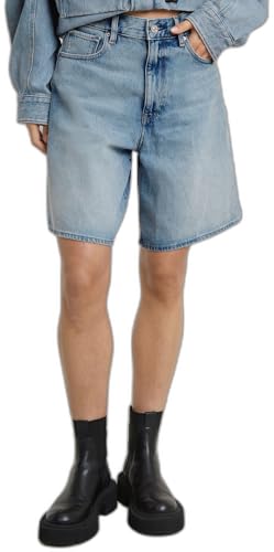 G-Star RAW Damen Barrel Loose Shorts, Blau (Sun Faded fogbow D24370-D436-G671), 27 von G-STAR RAW