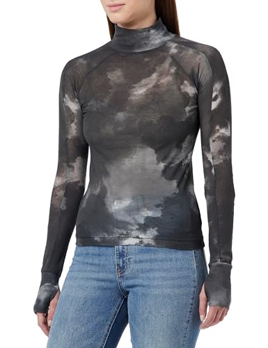G-Star RAW Damen Blurry camo Slim Mock t Long Sleeve, Mehrfarben (dk Black Blurry camo D23797-C565-G144), XXS von G-Star