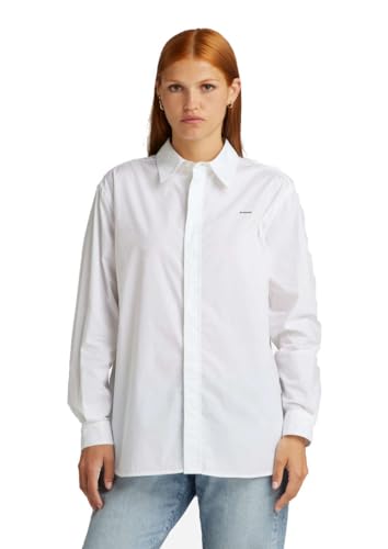 G-Star RAW Damen Boyfriend Hemd, Weiß (White D24444-4481-110), M von G-STAR