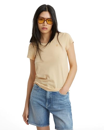 G-Star RAW Damen Eyben Slim V-Neck Top 2.0, Gelb (Reed Yellow gd D24533-B059-G500), XXS von G-Star RAW