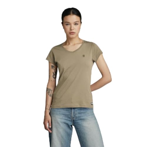 G-Star RAW Damen Eyben Slim V-Neck Top 2.0, Grün (Shamrock D24533-4107-2199), XXL von G-STAR