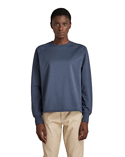 G-Star RAW Damen Fish Tail Graphic Sweatshirt, Blau (fantem Blue D21554-D136-863), S von G-STAR