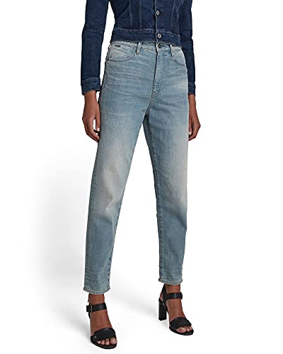 G-Star RAW Damen Janeh Ultra High Mom Ankle Jeans, Blau (Sun Faded Cyan D16083-B767-B164), 25W / 32L von G-STAR