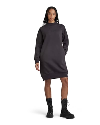 G-Star RAW Damen Mock Raglan Sweat Kleid, Grau (Shadow D23917-D425-992), XS von G-Star RAW