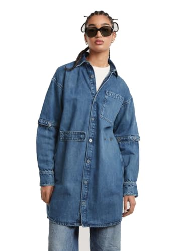 G-Star Raw Damen Modular Shirt Long Sleeve Casual Dress, Blau (Faded Everglade D25349-d301-g357), M von G-Star Raw