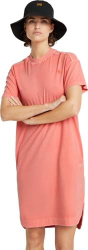 G-Star RAW Damen Overdyed Loose T-Shirt Kleid, Rosa (Flamingo gd D24483-D610-G494), XXL von G-STAR