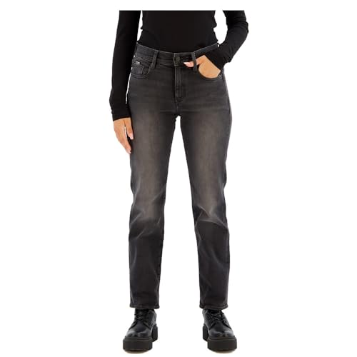 G-STAR RAW Damen Strace Straight Jeans, Schwarz (Worn in Black Moon D23951-D632-G108), 27W / 34L von G-STAR