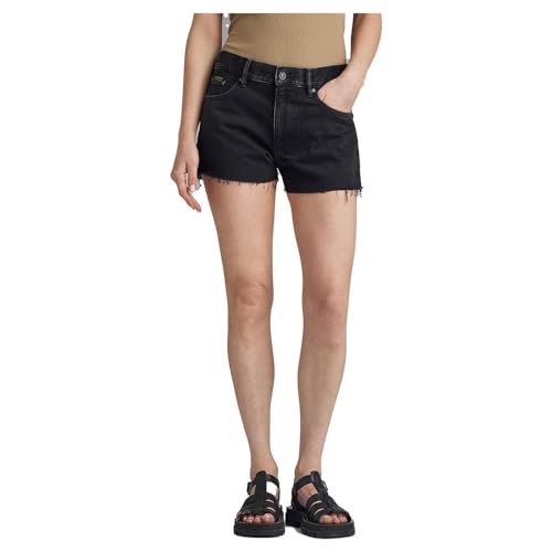 G-Star RAW Damen True Shorts Raw Edge, Schwarz (Jet Black D24376-D291-A814), 29 von G-Star RAW