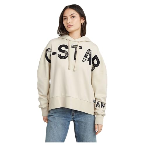 G-Star Damen Embro Print Oversized Hoodie, Weiß (Chalk D25046-D589-127), M von G-Star RAW