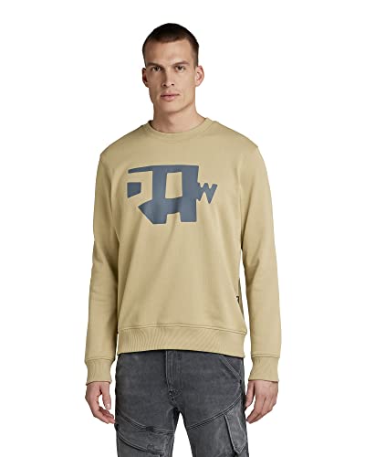 G-Star RAW Herren Abstract RAW Sweatshirt, Beige (Tree House D22230-A613-C941), XXL von G-STAR RAW