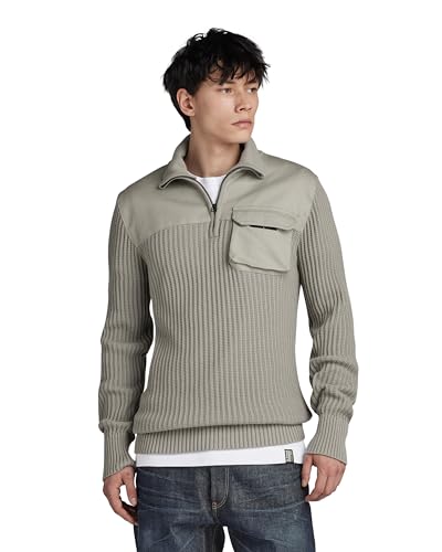 G-Star RAW Herren Army Half Zip Knit, Grau (Elephant Skin D23756-D496-G106), XL von G-Star