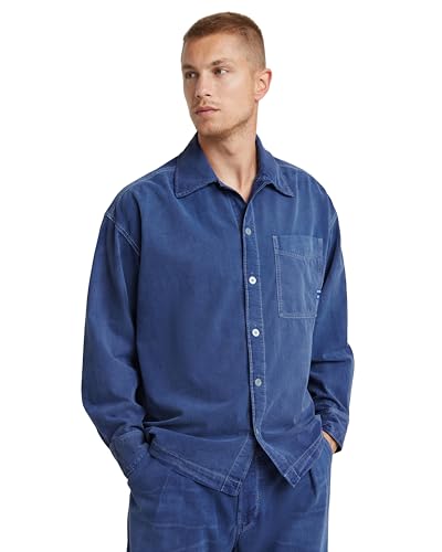 G-Star RAW Herren Boxy Fit Overshirt, Blau (Faded ciel Blue gd D23007-D295-G335), XS von G-STAR