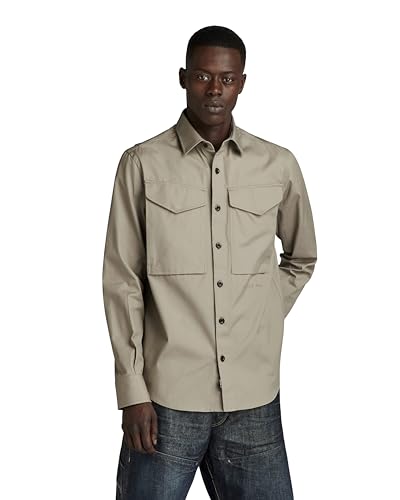 G-Star RAW Herren Cargo Regular Hemd, Grau (Elephant Skin D22971-D384-G106), XS von G-STAR RAW