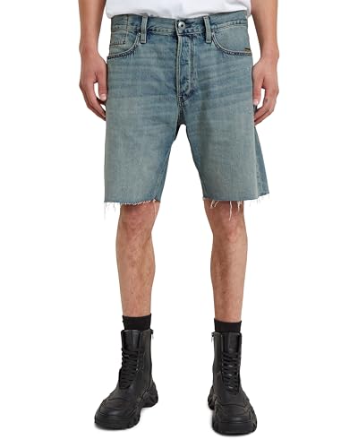 G-Star RAW Herren Dakota Denim Shorts Raw Edge, Blau (Antique Faded Ripped Laguna D24411-D536-G355), 33 von G-Star RAW