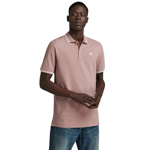 G-Star RAW Herren Dunda Slim Stripe Poloshirt, Purpur (lt Berry Mist D17127-5864-8147), S von G-Star RAW