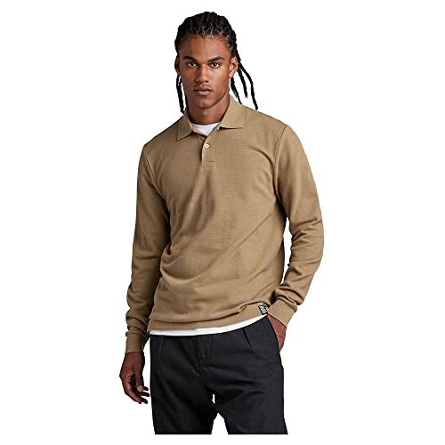 G-Star RAW Herren Essential Poloshirt Long Sleeve, Grün (Berge D22838-D287-4244), XS von G-STAR RAW