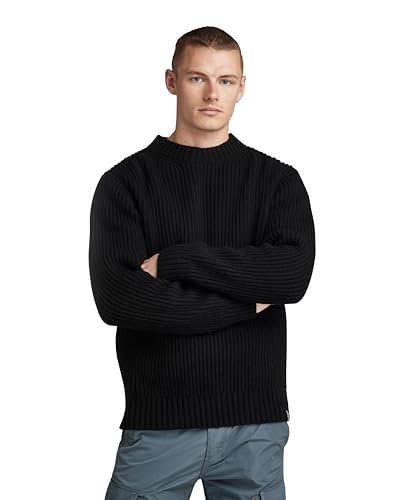 G-Star RAW Herren Essential r Knit, Schwarz (dk Black D23731-D447-6484), XXL von G-Star