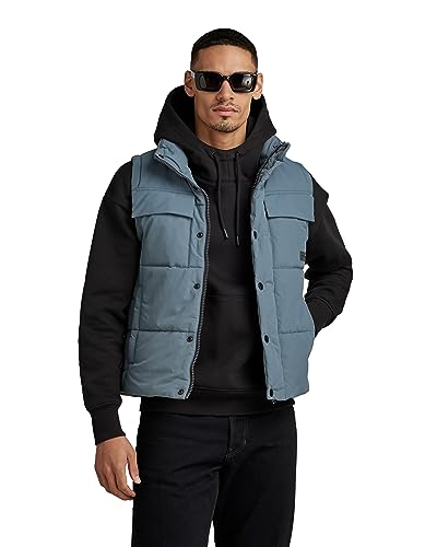 G-Star RAW Herren Foundation Padded Weste, Grau (axis D22887-D419-5781), S von G-STAR