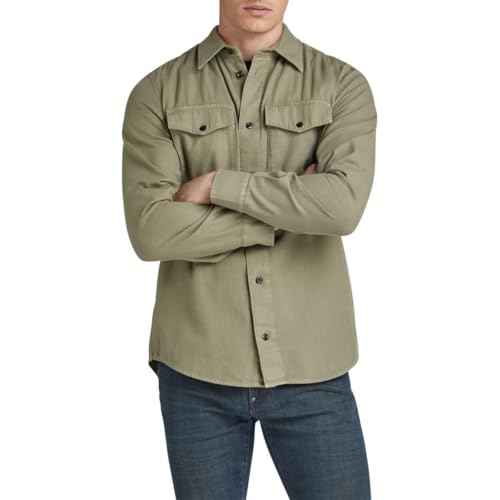 G-Star RAW Herren Marine Slim Hemd, Grün (Shamrock gd D24963-D454-B681), XS von G-Star RAW