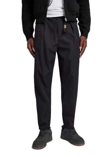 G-Star RAW Herren Pleated Chino Belt Relaxed, Schwarz (dk Black D24303-D517-6484), 34W / 36L von G-Star RAW
