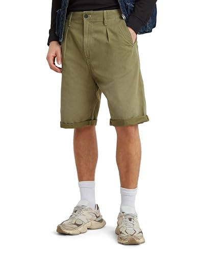 G-Star RAW Herren Pleated Chino Shorts, Grün (Smoke Olive D24544-C962-B212), 29 von G-STAR