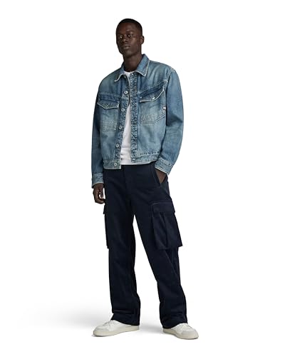 G-Star RAW Herren Renato Straight Cargohose, Blau (Salute D23634-D405-C742), 32W / 32L von G-STAR