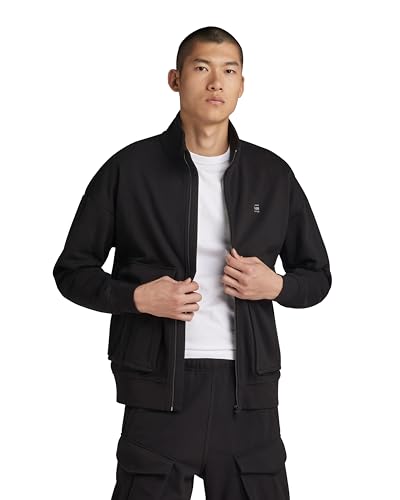 G-Star RAW Herren Rovic Zip Through Loose Sweatshirt, Schwarz (dk Black D24465-D566-6484), XS von G-Star RAW