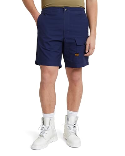 G-Star RAW Herren Sport Trainer Shorts, Blau (Imperial Blue D21039-D384-1305), 28 von G-STAR