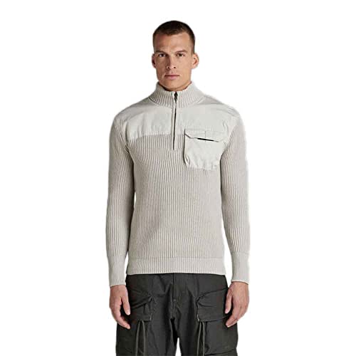 G-Star RAW Herren Unisex Army Half Zip Strickpullover, Grau (cool Grey D22084-C868-1295), XXL von G-STAR