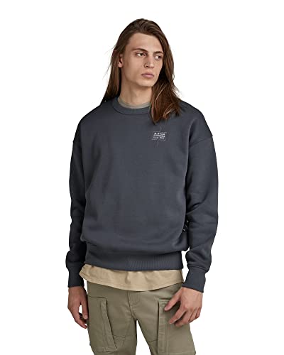 G-Star RAW Herren Unisex Core Oversized Sweater, Blau (fantem Blue D21139-C235-863), S von G-STAR