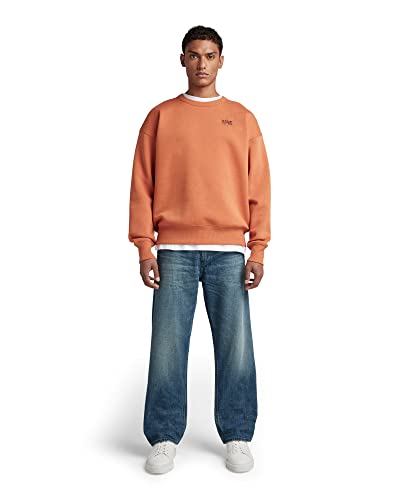 G-Star RAW Herren Unisex Core Oversized Sweater, Braun (Autumn Leaf D21139-C235-8847), XXL von G-STAR RAW