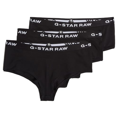 G-Star Damen Hipster 3 Pack, Schwarz (Black/Black/Black D24081-D516-4248), S von G-STAR