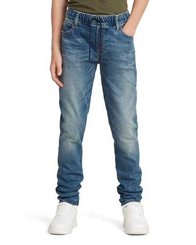 G-Star RAW Jungen SS22317 3301 Slim Pull-UP Jeans Jeans, Blau (Sun Faded Indigo Destroyed D24921-01-C041), 14 Jahre von G-STAR