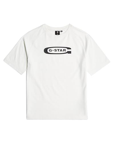 G-Star RAW Jungen Ss Raglan Loose T-Shirt, Weiß (Buff D25539-01-1358), 8 Jahre EU von G-STAR RAW