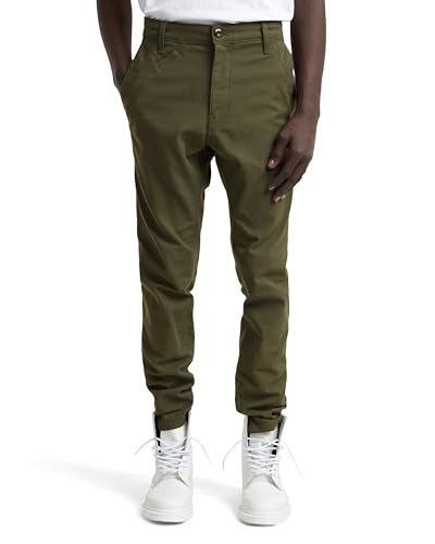 G-Star Herren Bronson 2.0 Slim Chino, Mehrfarben (Asfalt/dk Moss Dobby D21038-D732-G778), 33W / 32L von G-STAR