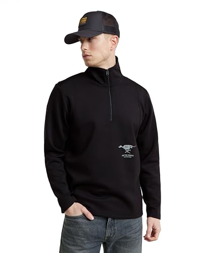 G-Star Herren Motion Half Zip Tweeter, Schwarz (dk Black D25081-D560-6484), M von G-Star RAW