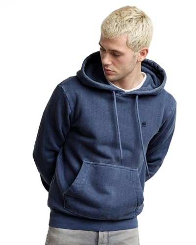 G-Star Herren Overdyed Hoodie, Blau (dk sea Blue gd D25103-D688-G702), M von G-Star RAW