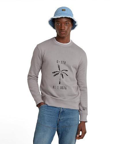 G-Star RAW Men's Sweats Musa Stencil r sw, Grau (Grey Alloy D24703-D557-G276), XXL von G-Star RAW