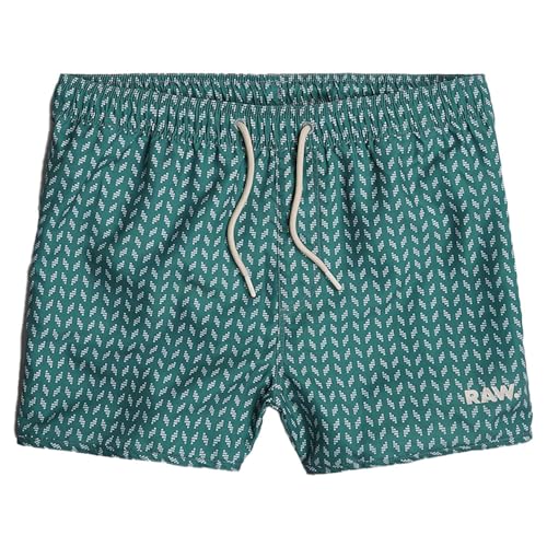 G-Star RAW Men's Swimwear Carnic 2.0 ao Swimshort, Mehrfarben (Blue Spruce Chevron D24482-C331-G469), S von G-STAR