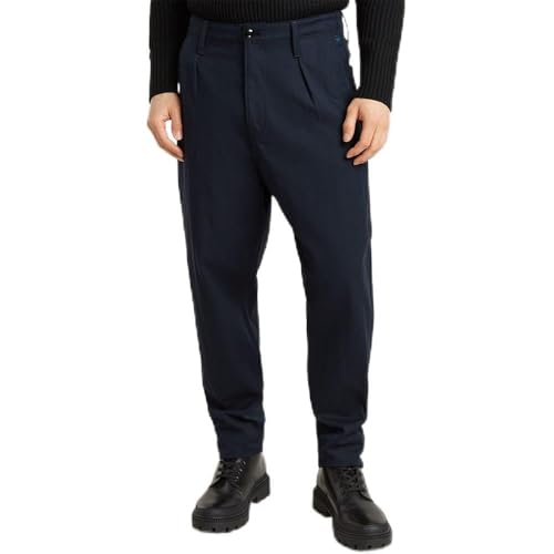 G-STAR Herren Pleated Chino Relaxed Tapered, Mehrfarben (Legion Blue/dk Black hb D24543-D731-G775), 33W / 34L von G-Star Raw