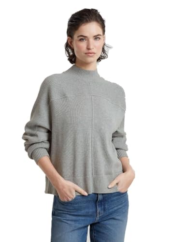 G-Star Damen Boxy Mock Pullover, Mehrfarben (Grey Alloy Htr D25218-D771-G902), L von G-Star RAW