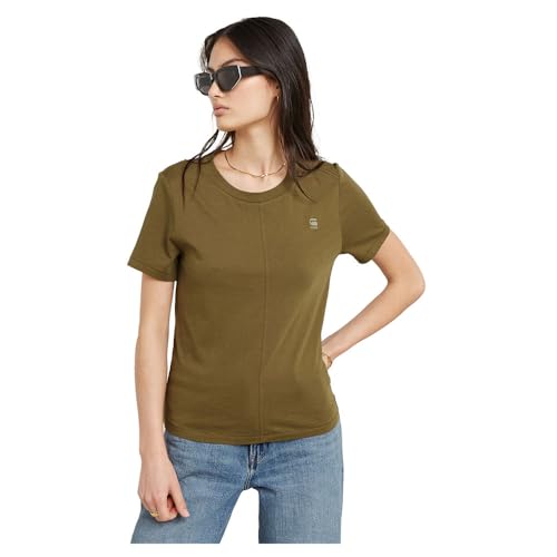 G-Star Damen Overdyed Front Seam Top, Grün (Antic Green D24499-4107-735), S von G-STAR