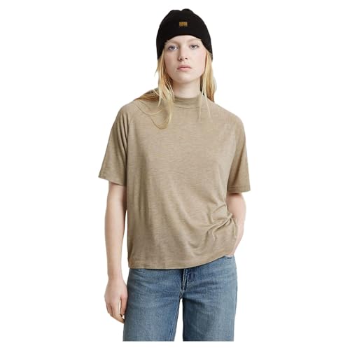 G-Star Damen Saddle Sleeve Boxy Top, Beige (Sandstorm D25051-D703-B736), M von G-STAR