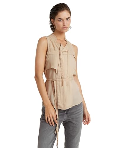 G-Star RAW Women's Shirts Singlet top wmn, Beige (Moonlight D24591-D572-G287), L von G-Star RAW