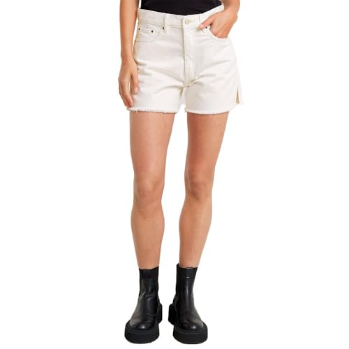 G-Star RAW Women's Shorts High Short Split wmn, Grau (lt Chalk gd D24383-D300-G377), 26 von G-STAR