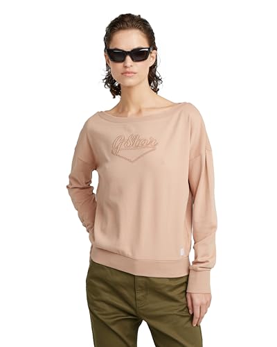 G-Star RAW Women's Sweats Boat Neck Loose sw wmn, Rosa (Rugby tan D24579-A970-G373), S von G-Star RAW